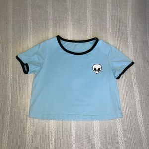 Blue Alien crop top